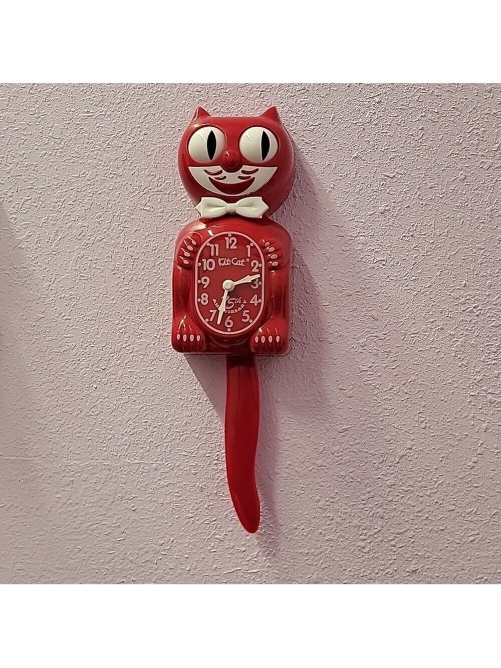 SUPER RARE 75th Anniversary Red Kit-Cat Klock Clock